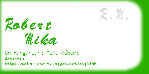 robert mika business card